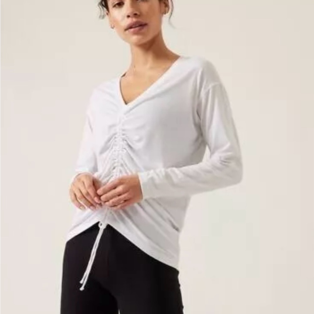Athleta crossover ruched top